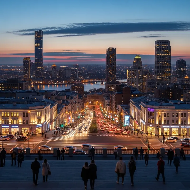 City Light: A Vibrant Evening Cityscape