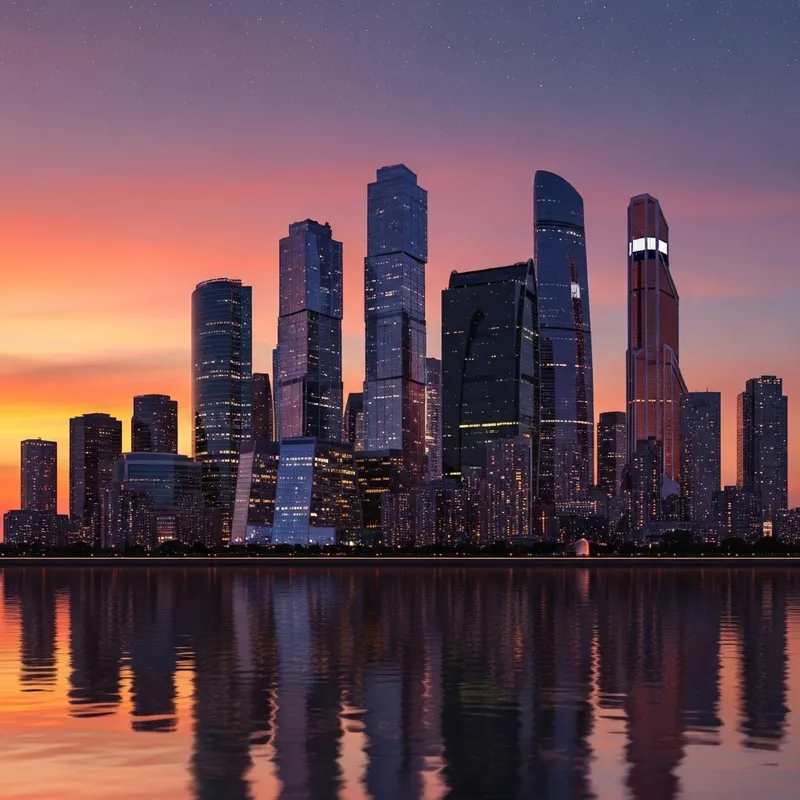 Imaginative City Skyline Art: Abstract Urban Landscape