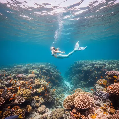 Fantastical Underwater Panorama with Vibrant Coral Reefs