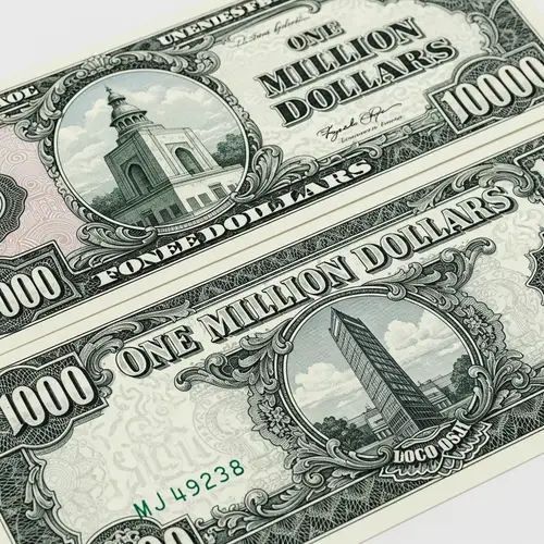 Artistic One Million Dollar Bill | Historical Monument Design