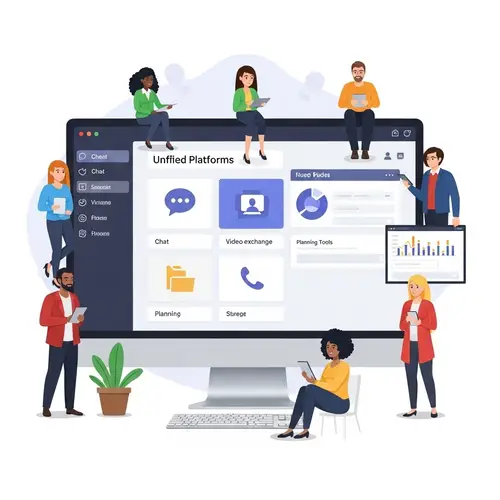 Unified Business Communication Platform with Chat, Video Calls & Planning Tools