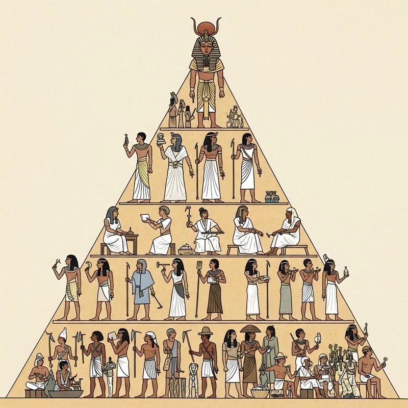 Egyptian Social Structure: Pyramid Depiction