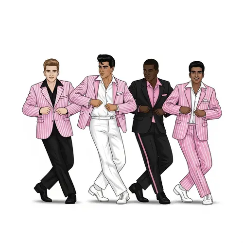 Vibrant 50s Rock 'n' Roll Dancers Illustration