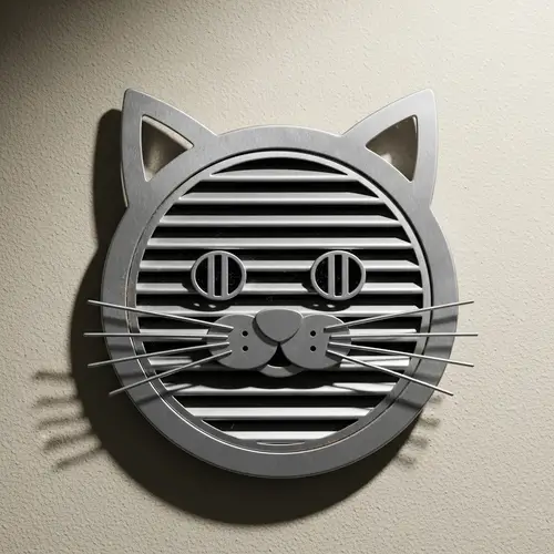 Cute Kitten-Shaped Ventilation Grill