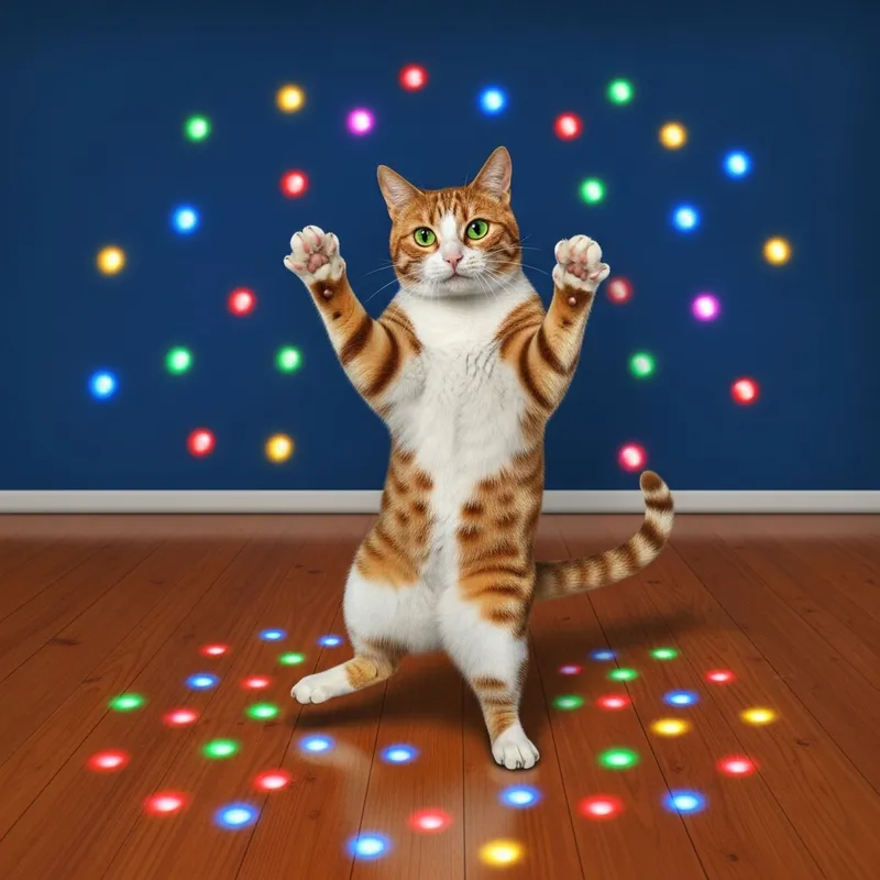 Cat Dancing on Dance Floor: A Whimsical Sight
