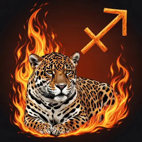 Majestic Jaguar: Symbolizing Sagittarius Wild Nature | Fire Element