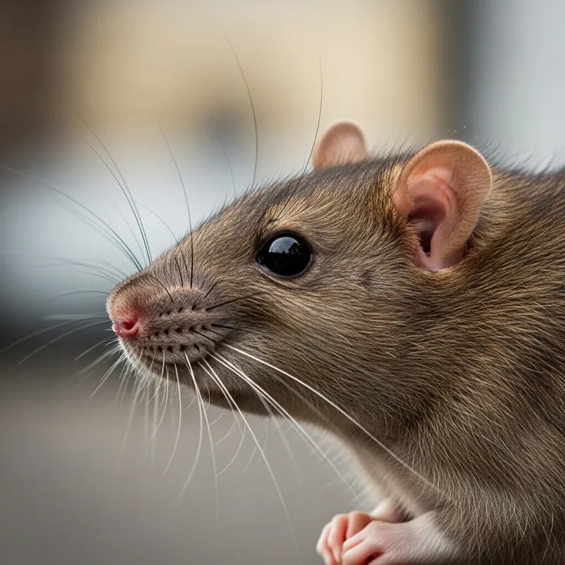 Intense Close-Up of a Common Brown Rat Intense Close-Up of a Common Brown Rat