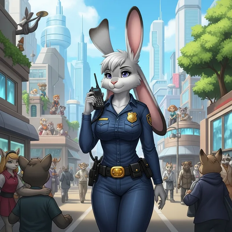 Judy Hopps Walking in Zootopia City | Rabbit Officer