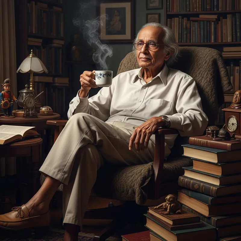 South Asian Elder Crafting a Unique Piece South Asian Elder Crafting a Unique Piece