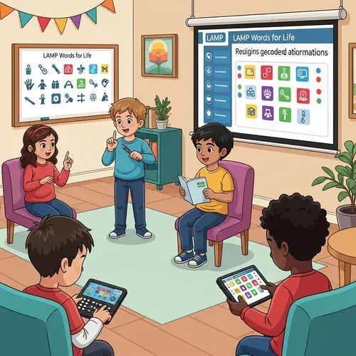 Neurodivergent Children Using LAMP Words for Life in Community