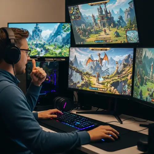 Popular Gaming Influencer Engaged in Lively Game Session