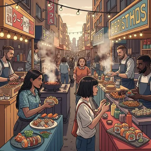 Multicultural Avenue Street Food | Vibrant Food Scene