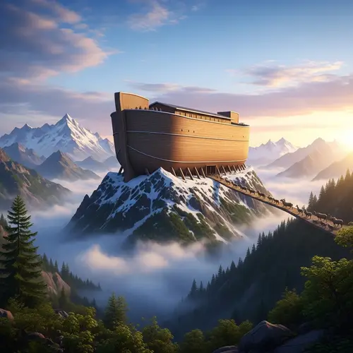 Noah's Ark Wooden Boat at Mountain Top