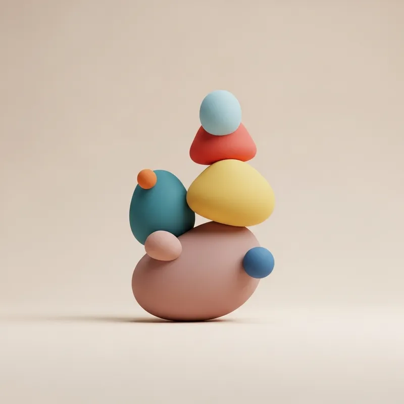 Serene Abstract Shapes | Minimalist Composition