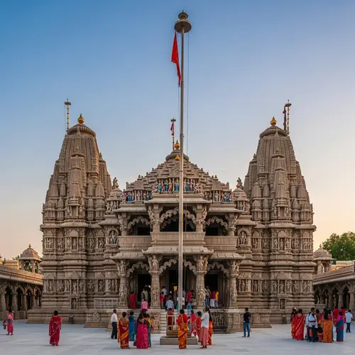 Ancient Hindu Temple 'Ram Mandir' with Elaborate Carvings