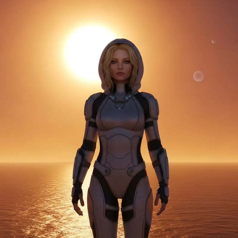 Blonde Alien Beauty: Mystical Being from Another World