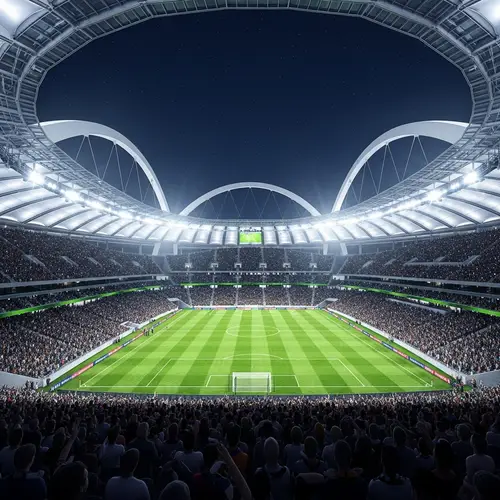 Modern Sports Stadium with Spectators | Electric Atmosphere