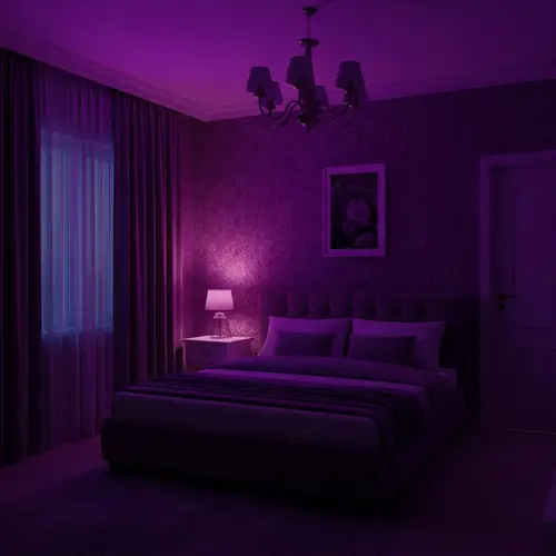 Elegant Purple Night Theme Room Design Ideas