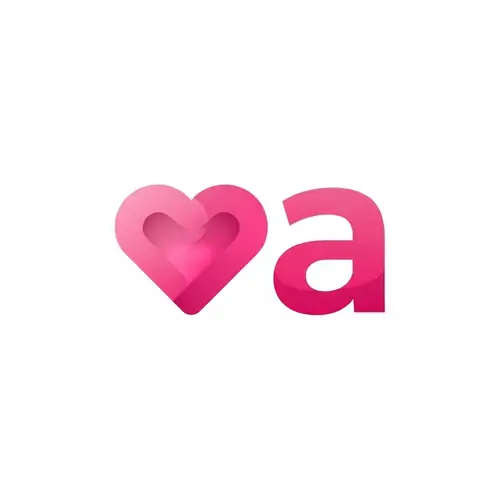Modern Pink Heart Logo Design | Love & Strength Concept