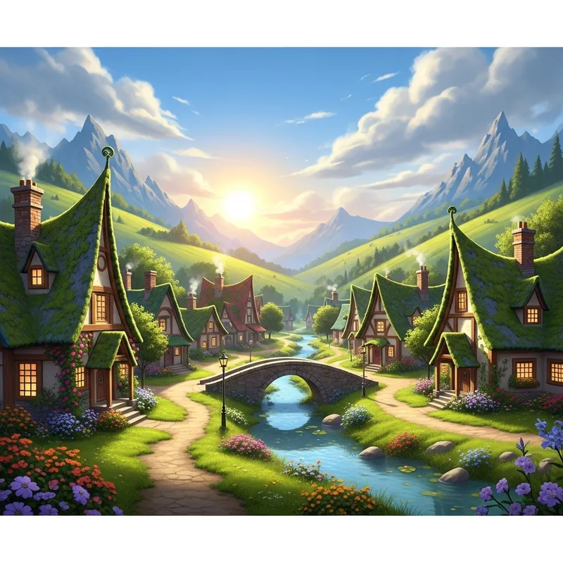 Epic Willowvale Village: Enchanting Gem Amidst Majestic Mountains
