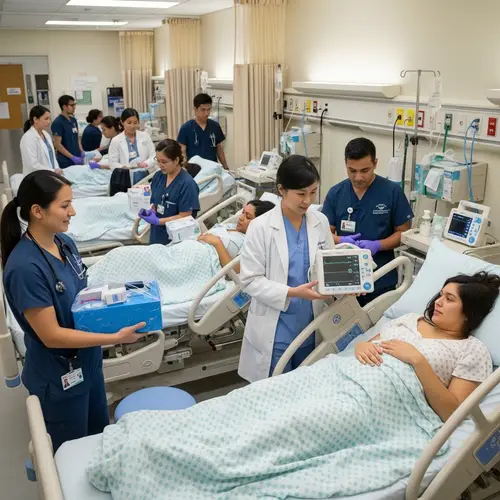 Diverse Maternity Ward: Delivery Equipments for Expecting Mothers