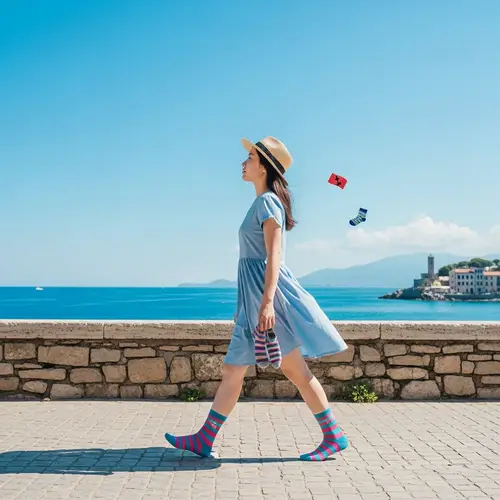 Asian Girl Strolling Through Urban Landscape | La Dolce Vita Concept