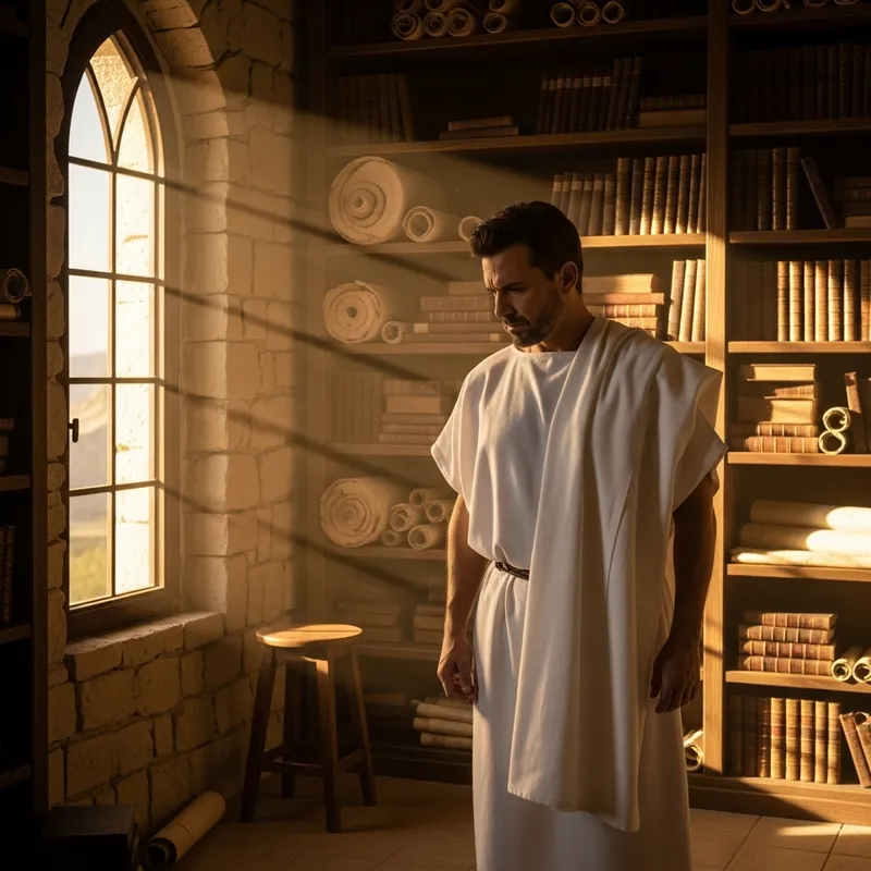 Mystic Mediterranean Student Contemplating Career Future