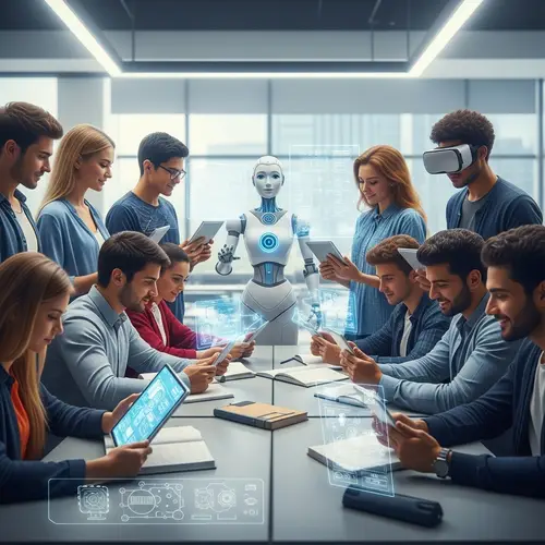 The Impact of AI on Teaching Methods - Futuristic Classroom Experience