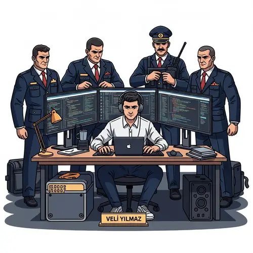 Male Software Engineer Veli Yilmaz | Professional Workspace