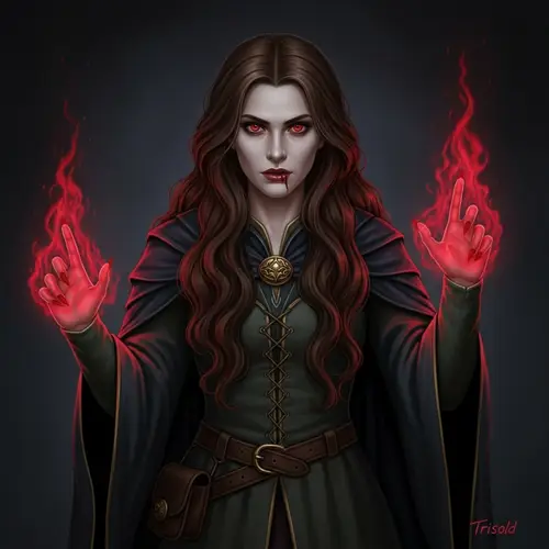 Triss Merigold: Female Vampire Sorceress Spellcaster