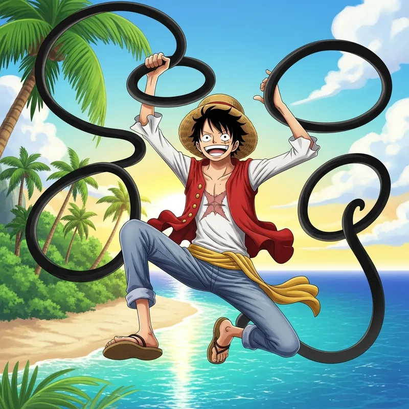 Monkey-D-Luffy - Adventure-Seeking Character with Stretching Limbs