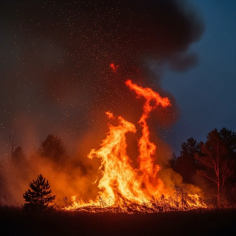 Engulfing Fire with Crackling Flames | Chaotic Inferno Scene