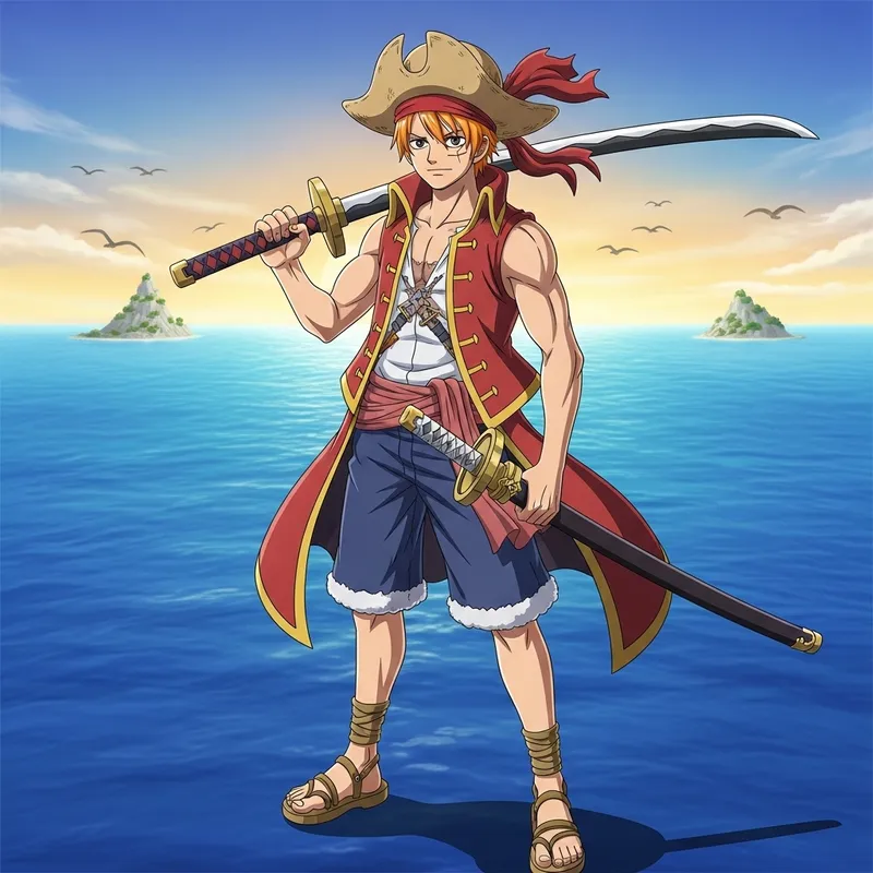 Ichigo Straw Hat Pirate: Epic Crossover Character Design