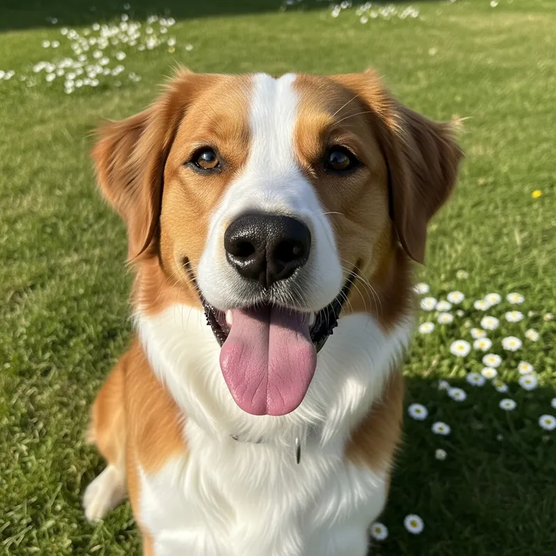 Smile Dog - Joyful Medium-Sized, Shiny Coat & Bright Eyes