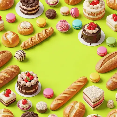 Vibrant Lime-Colored Bakery Delights | Sweet Treats Galore