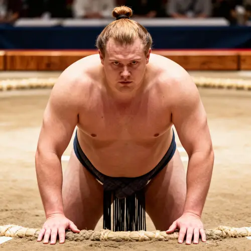 Realistic European Sumo Wrestler Photo
