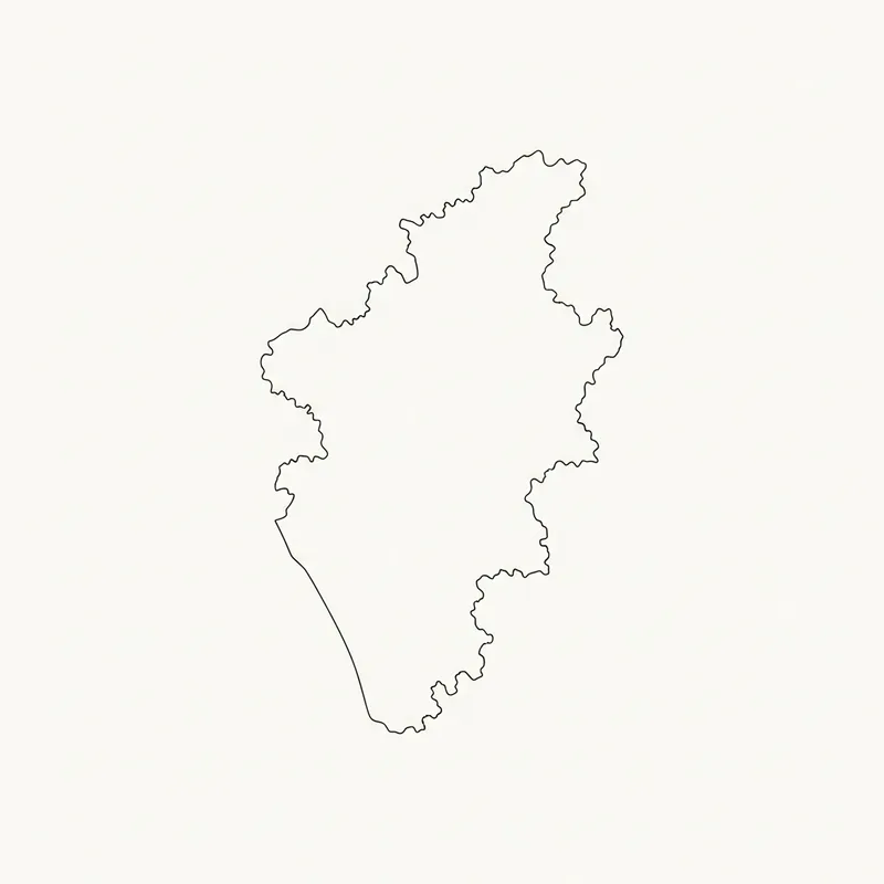 Karnataka Map Outline - Detailed and Accurate