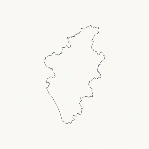 Outline Map of Karnataka, India