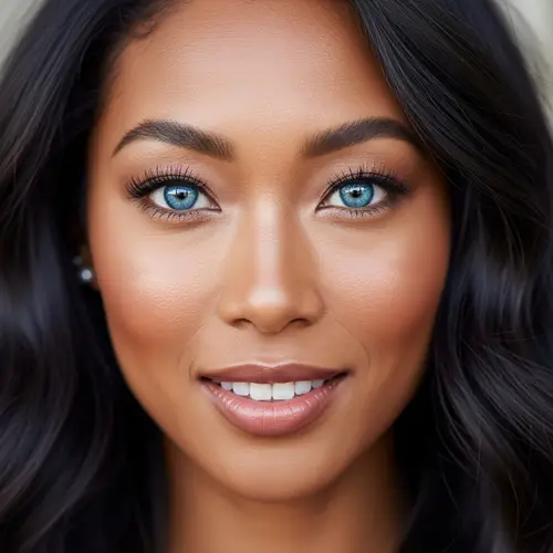 Blasian Woman with Blue Eyes: Unique and Captivating Beauty