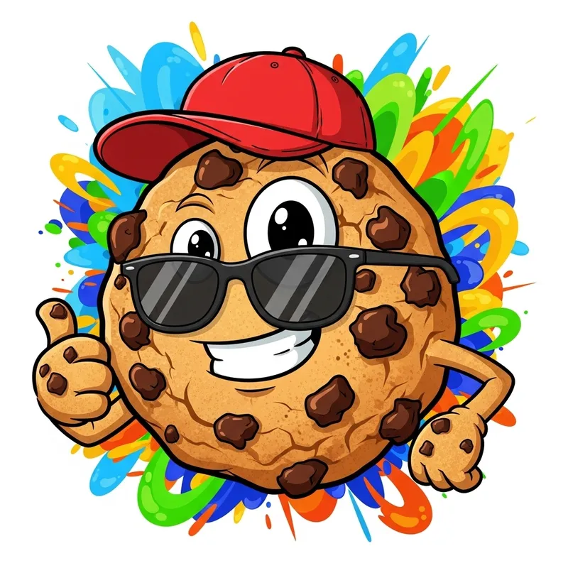 Cool Chocolate Chip Cookie Caricature