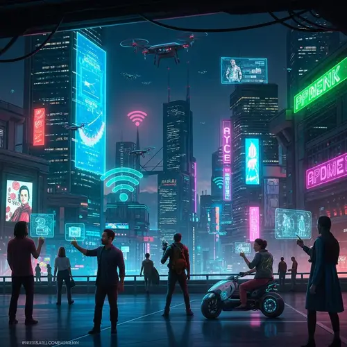 Cyberpunk Cityscape at Night | Futuristic Urban Environment