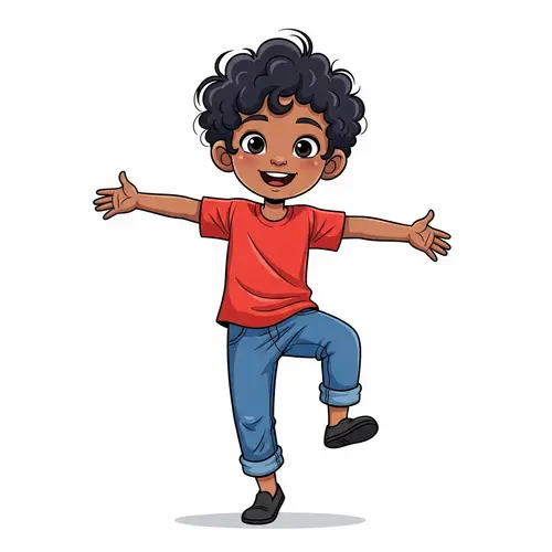 Young South Asian Boy in Playful Pose | Smiling and Cheerful