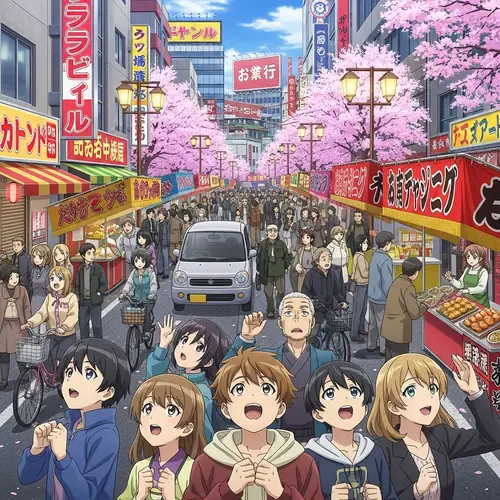 Vibrant Anime Cityscape Art - Shop Now