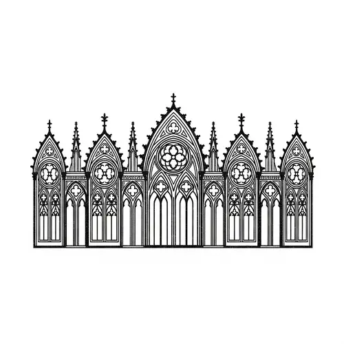 Minimalist Gothic Style Border Design