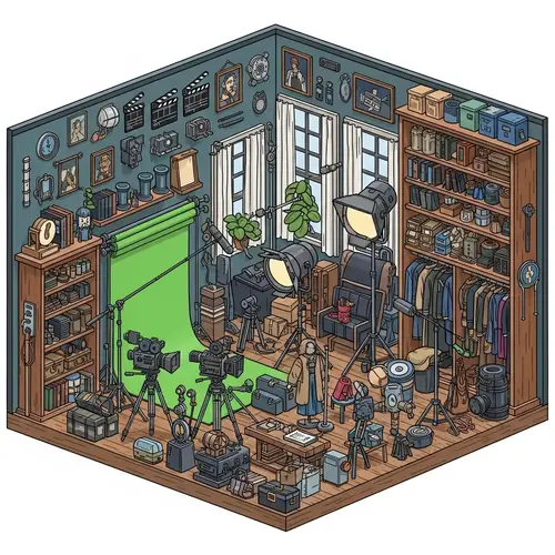Film-Making Items Room: Explore Film Set Chaos