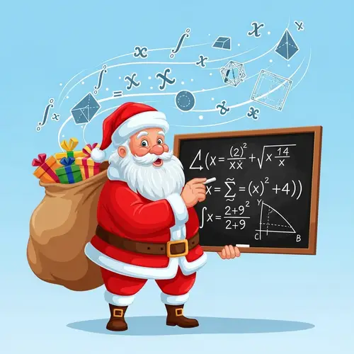 Mathematical Santa Claus: Festive Equations & Geometric Shapes
