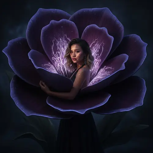 Hyper-Realistic Dark Art of a Southeast Asian Girl