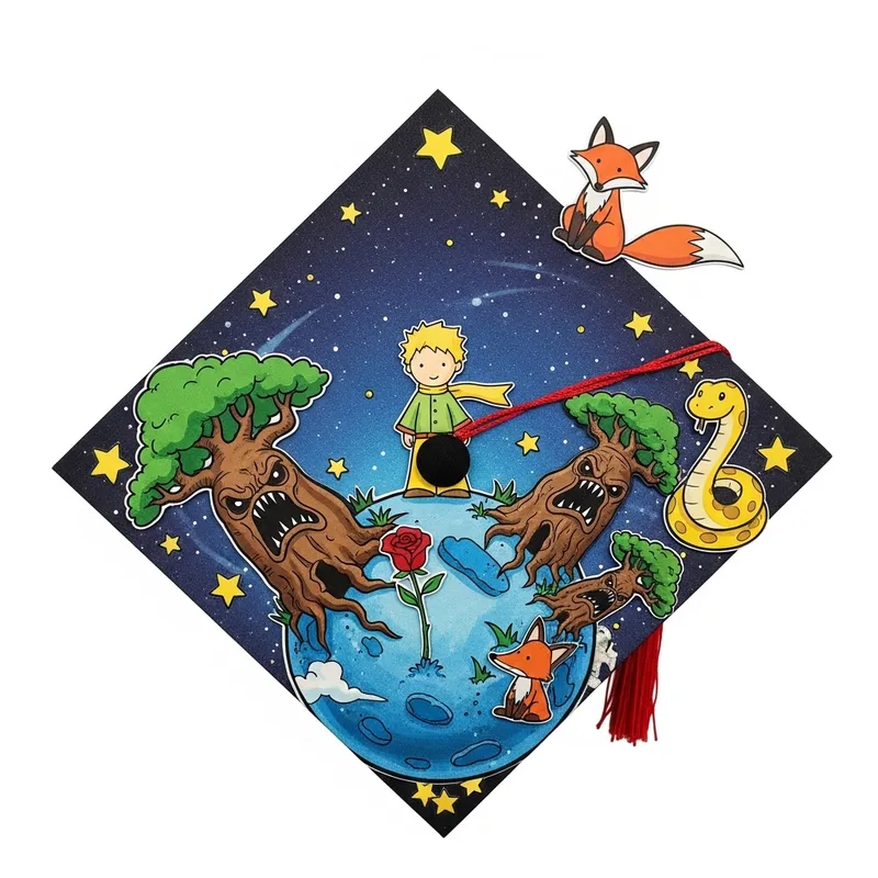 Stunning 'The Little Prince' Graduation Cap Design