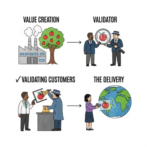 Value Creation: Factory, Inspectors, Globe Delivery