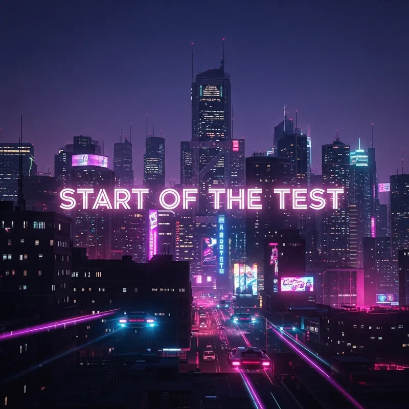Neon Cyberpunk City: Start of the Test